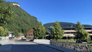 Ansicht vom Ortseingang Mellau